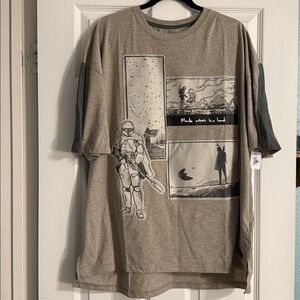 NWT ~ Star Wars Mandalorian Gray Tee